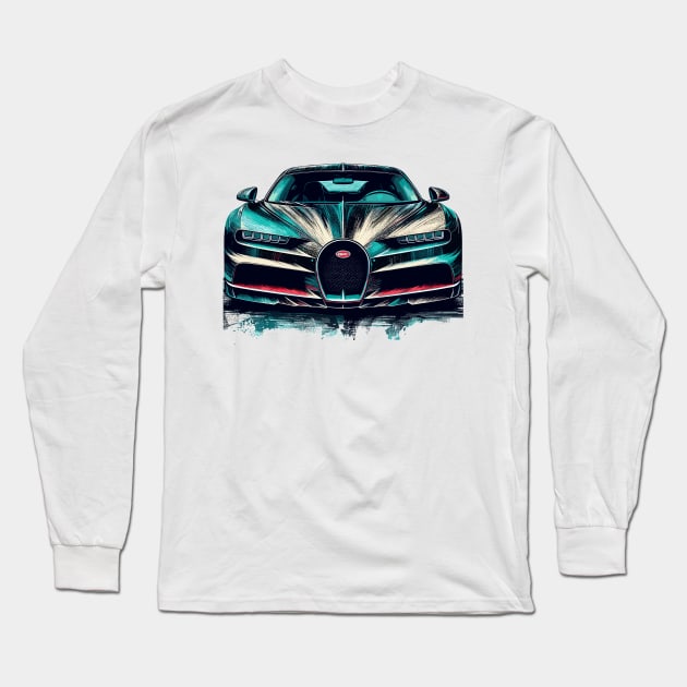 Bugatti Chiron Long Sleeve T-Shirt by Vehicles-Art